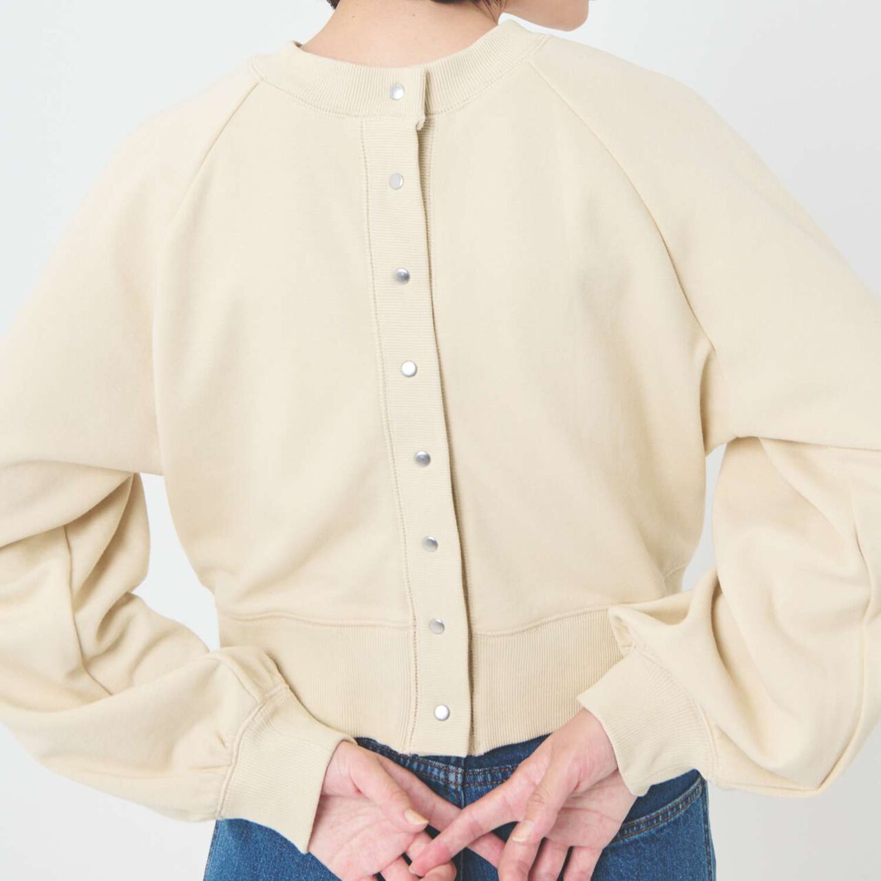 [Parent-Child Matching] Lace Collar 2WAY Cut Cardigan,Beige, large image number 9