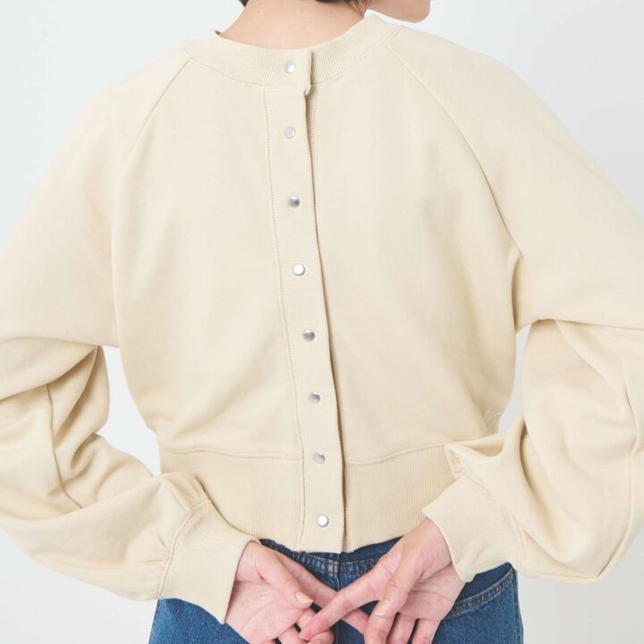 [Parent-Child Matching] Lace Collar 2WAY Cut Cardigan,Beige, medium image number 9