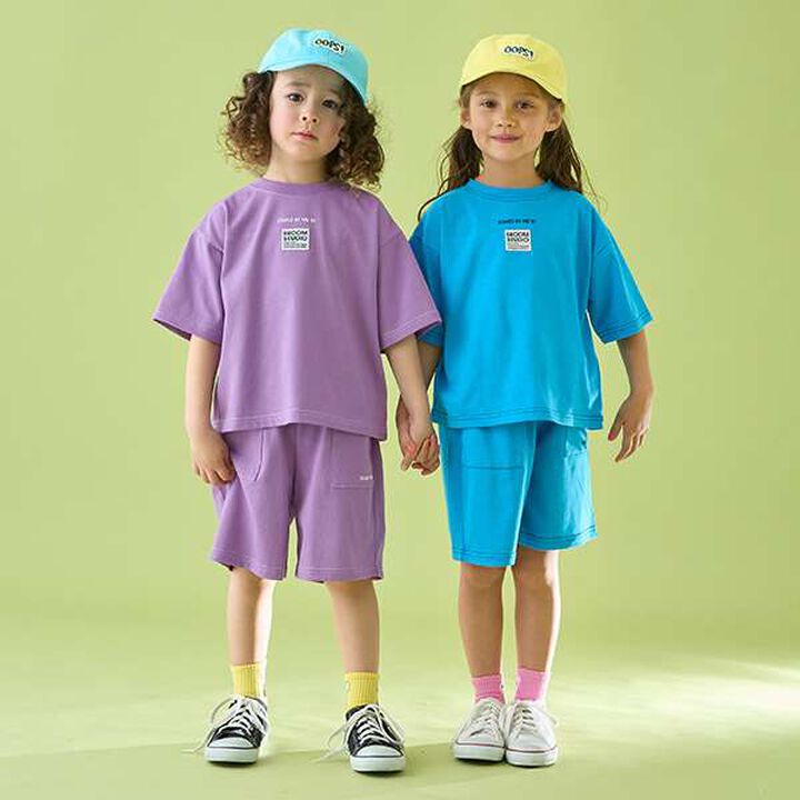 [Coordinatable Setup] [Kaiteki Tenjiku] Contrast Stitching 5-Length Pants,Deep blue, medium image number 32