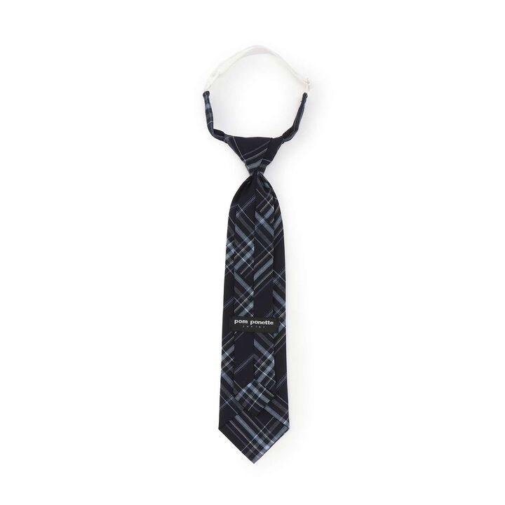 [Graduation Attire] Checkered Tie,Navy, medium image number 1