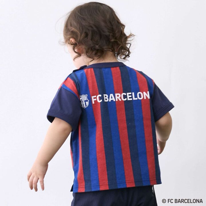 [FC BARCELONA] 接觸涼感布章T恤,深棕色, medium image number 5