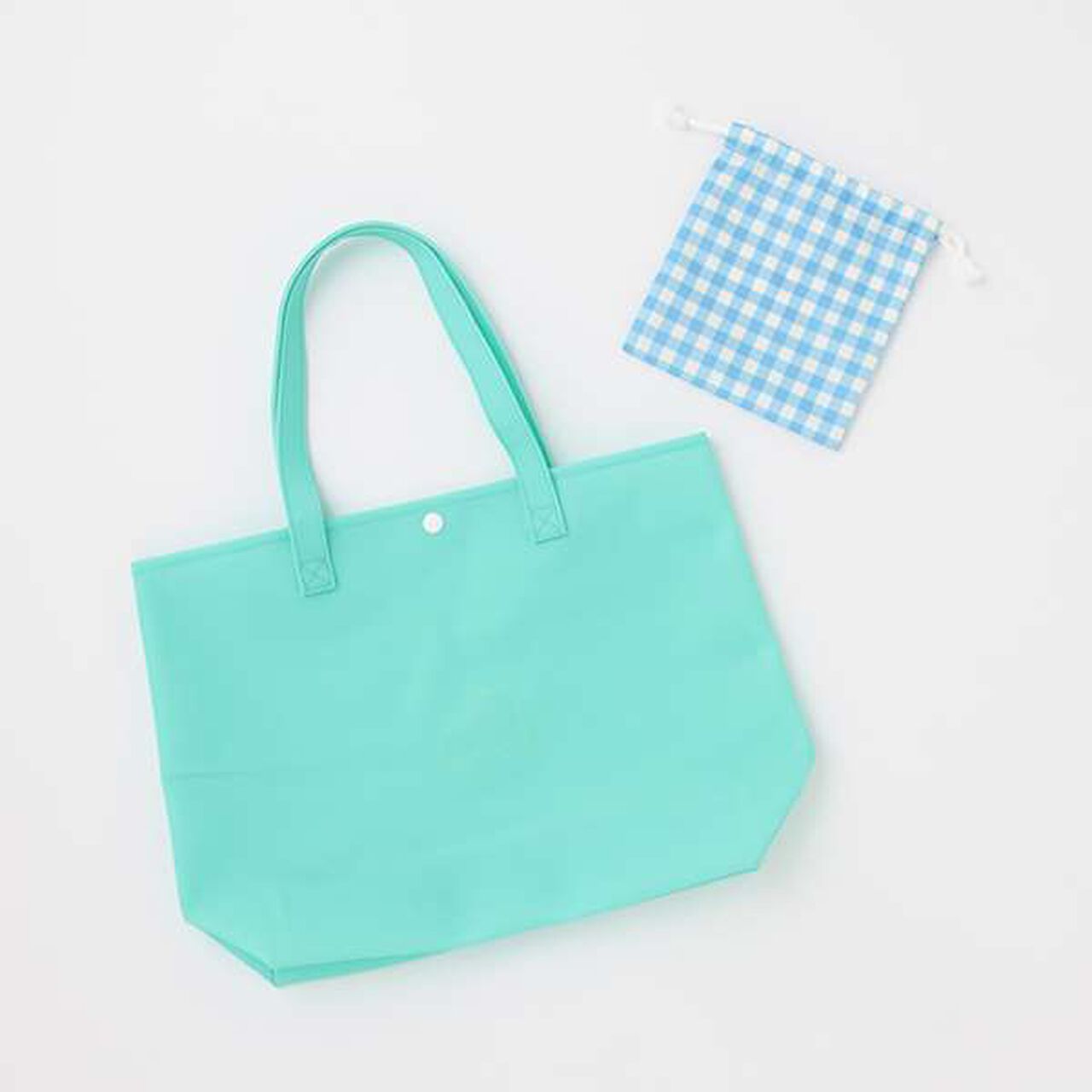 Mat PVC Tote Bag with Enamel Patch [SWIM],Purple, large image number 1