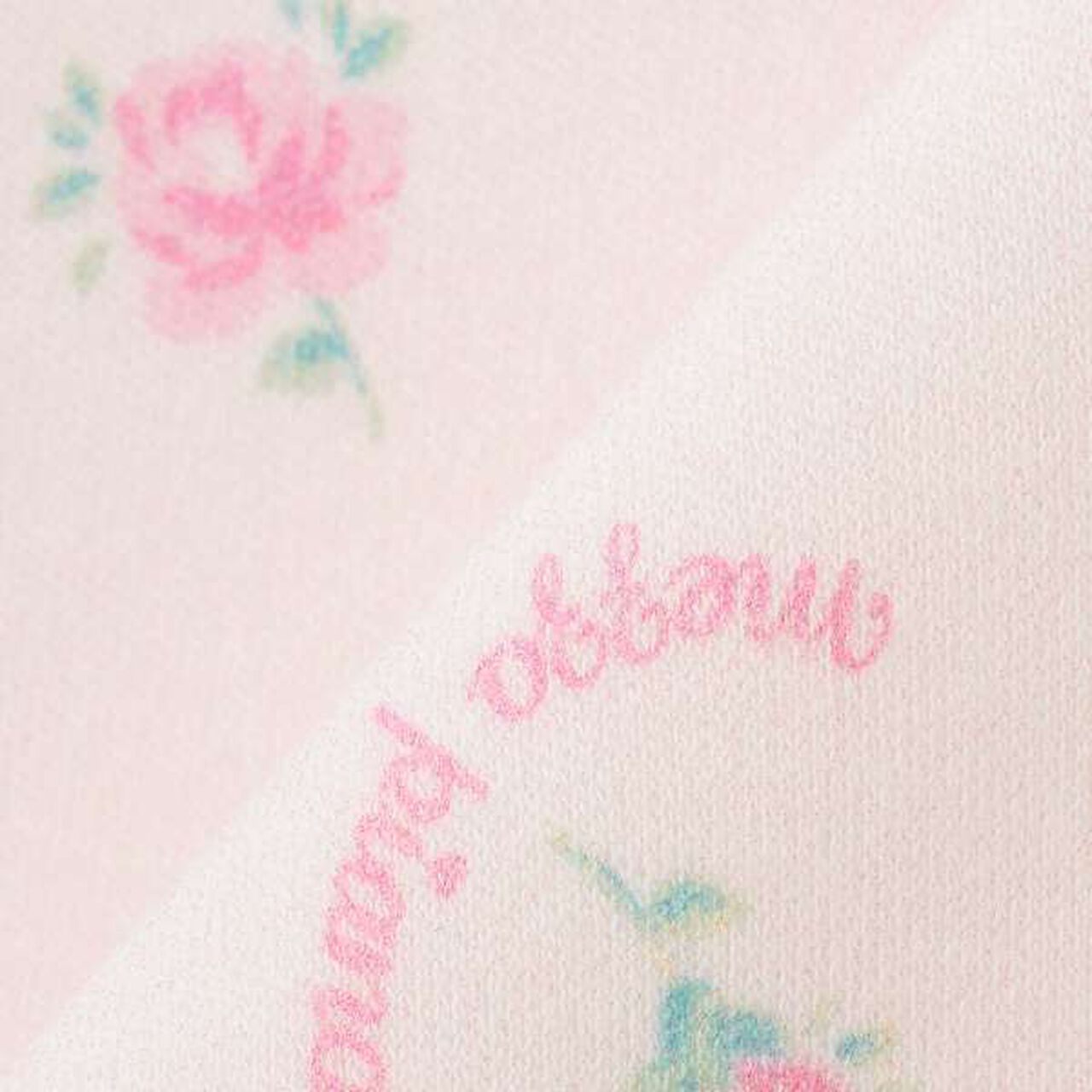 Ribbon & Rose Pattern Bib and Socks Set [Box Included],Light pink, large image number 5