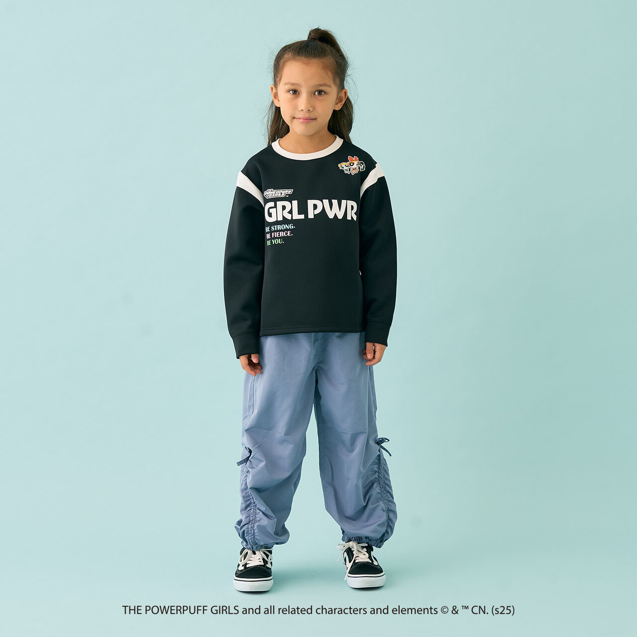 [Anti-Stain Finish] Powerpuff Girls Ponte Logo Crew,Magenta, large image number 13