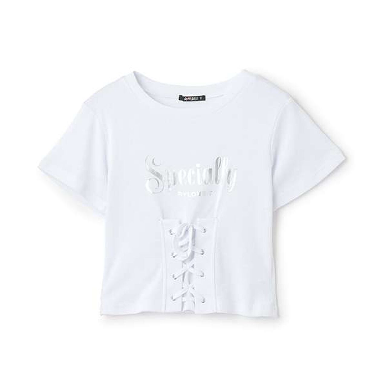 [Featured in Q-Gal] Front Lace-up T-shirt,Off white, large image number 8