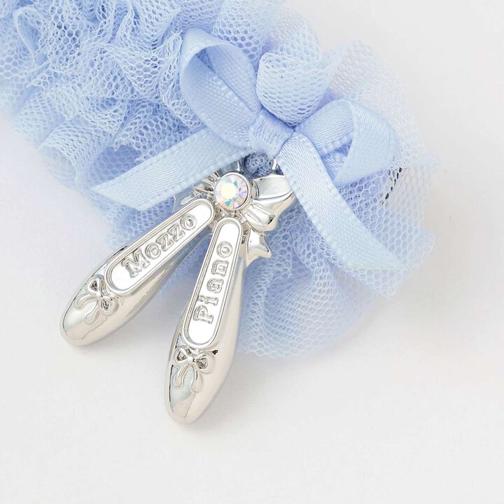 Tulle Frill Pointe Shoe Hair Clip [Made in Japan],Sax blue, medium image number 5