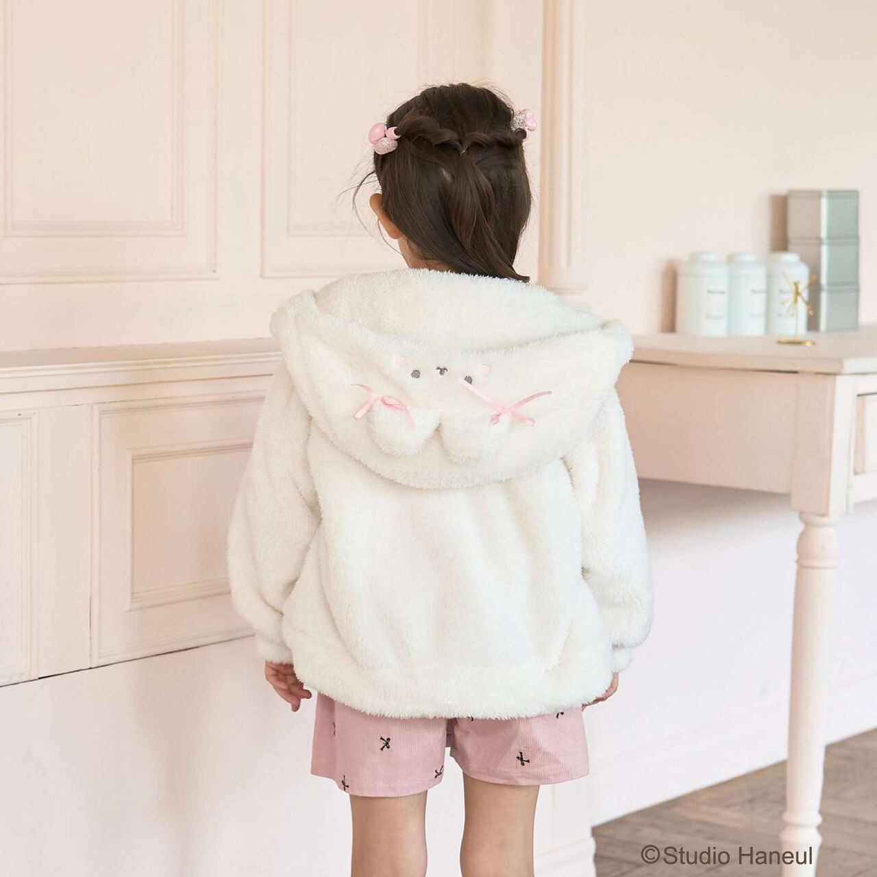[Studio Hanul] Pam & Tarte Fluffy Zip Parka,Beige, large image number 13