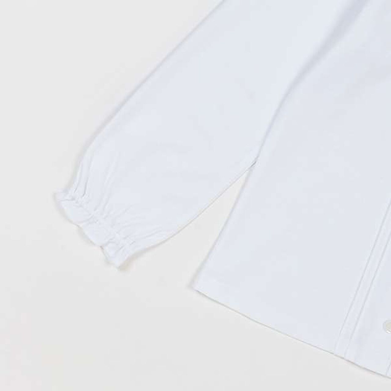 Scallop Trim Collar Cut and Sew Blouse,White, large image number 6