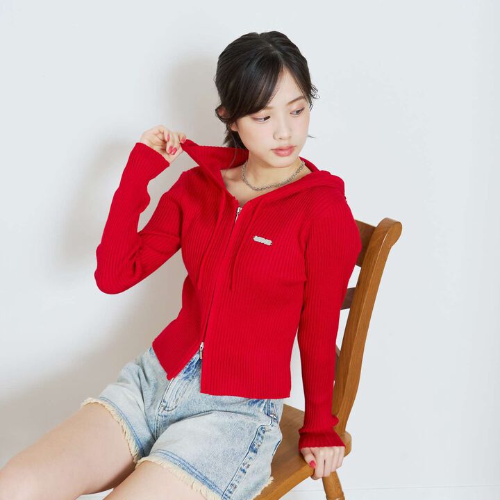 [LTXC] [Arael] Rib Zip Hoodie,Off white, medium image number 3