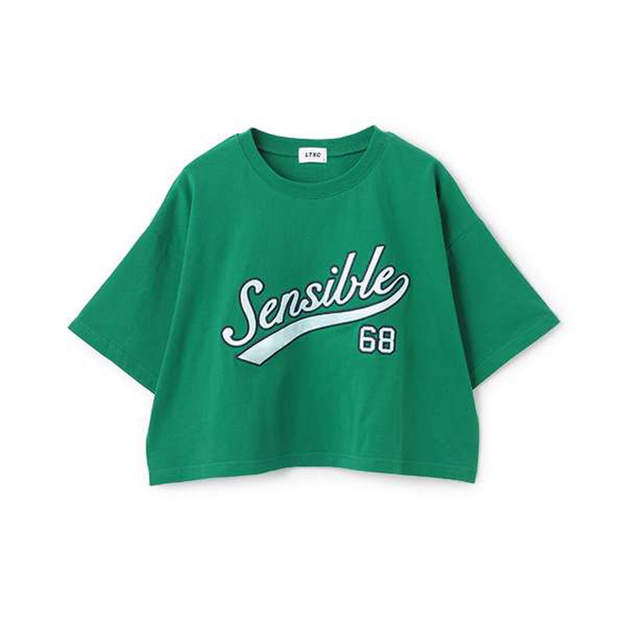 Logo Assorted Appliqué Half T-shirt,Sax blue, large image number 7