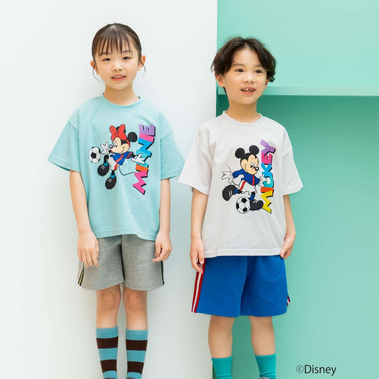 [Parent-Child Matching] [Disney] Soccer Short-Sleeve T-Shirt,White, large image number 8