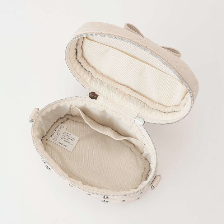 Glitter Ribbon Vanity Shoulder Bag,Ivory, medium image number 7