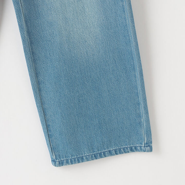 Lace Appliqué Slim Fit Loose Straight Denim Pants,Light blue, medium image number 11