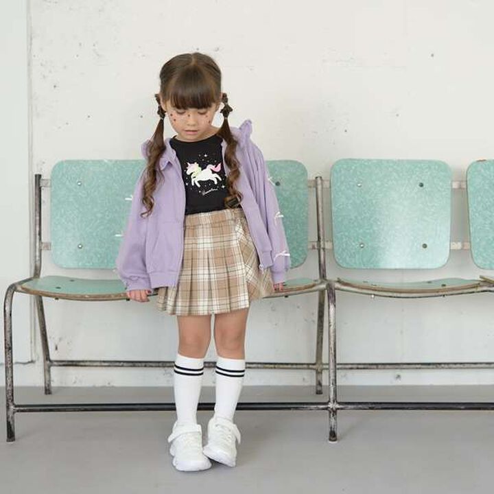 [Restock] Goodbye Pills Fleece Zip Parka with Frill and Ribbon,Ink blue, medium image number 11