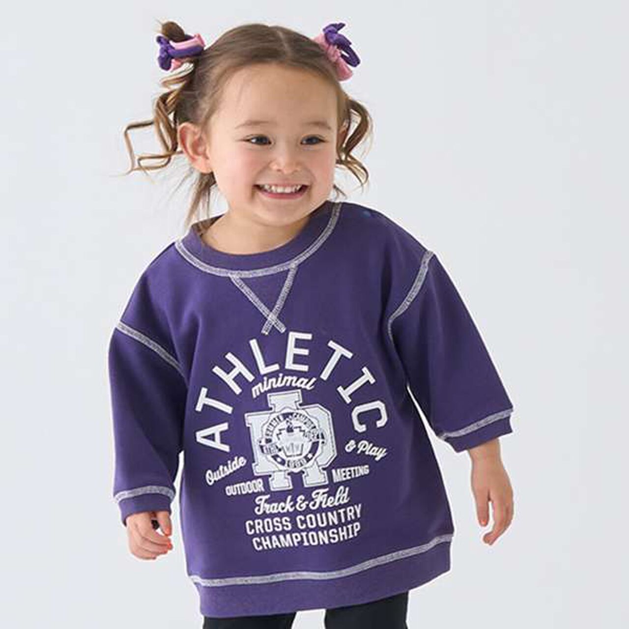 Color-Blocked Fleece Print Pullover,Off white, large image number 2