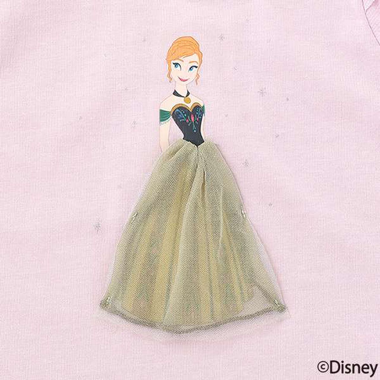 [Disney] Tulle Sleeve Graphic T-Shirt,Emerald green, large image number 22
