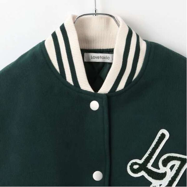 Reversible Quilted Stadium Jacket,Green, medium image number 9