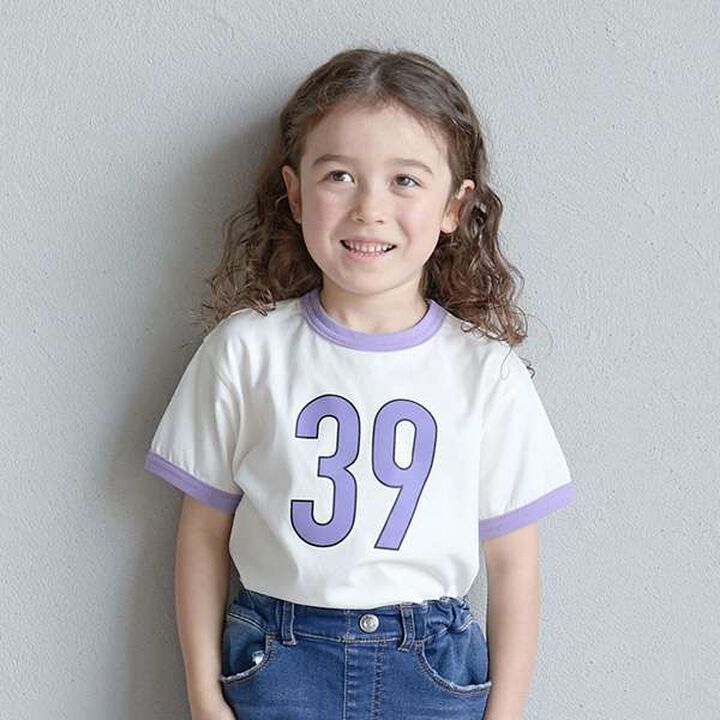 Non-Deforming Soft Cotton Numbered Ringer T-Shirt,Ink blue, medium image number 3