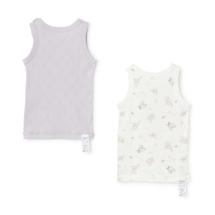 [Weak Acidity] Boys' Tank Undergarments 2P,Beige, medium image number 1