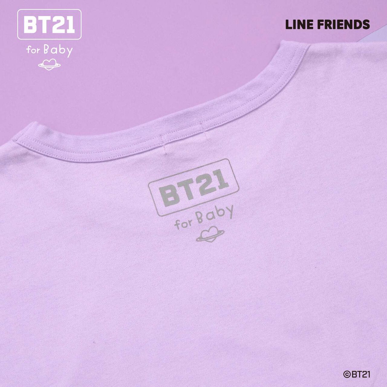 [BT21] Print & Embroidery Short Sleeve T-Shirt (Adult),White, large image number 9