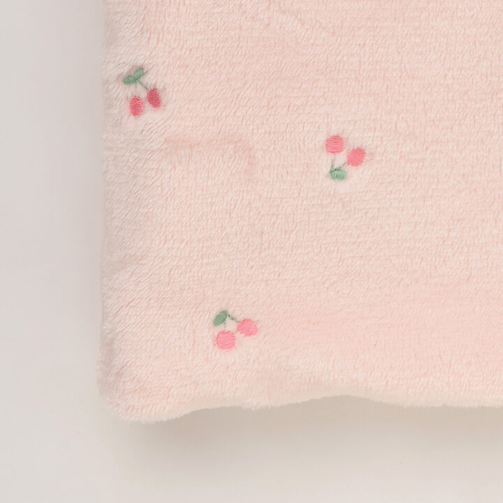 [Reversible] Cherry Embroidered Taffeta &times; Fleece Padded Vest,Pink, medium image number 11