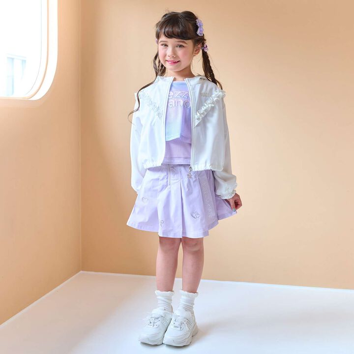 UV Protection Frill Bomber Jacket,Pearl white, medium image number 12