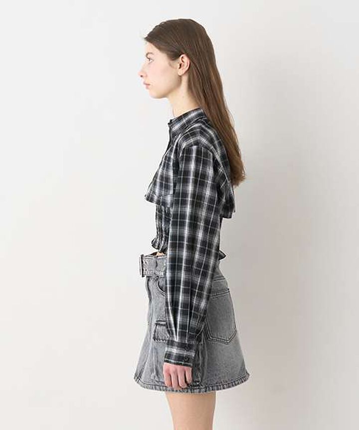 Cropped Shirt and Vest Set,Off white, medium image number 16