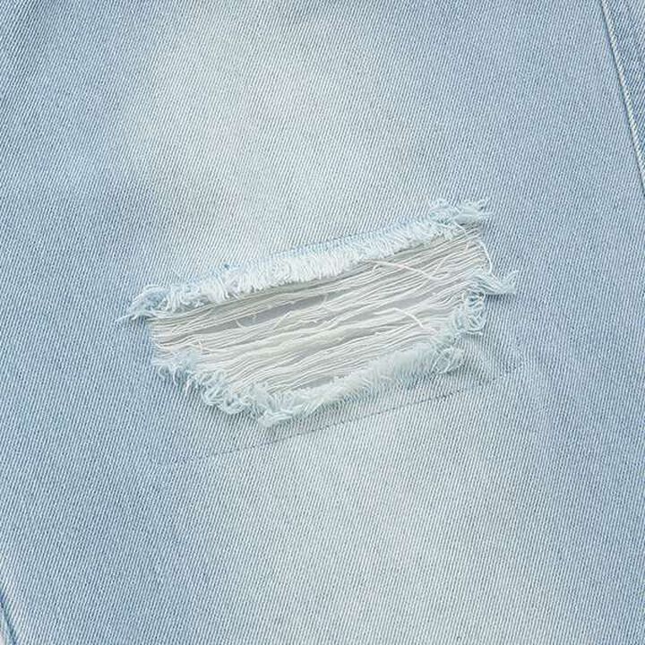 Cut-Off Denim Pants,Sax blue, medium image number 7