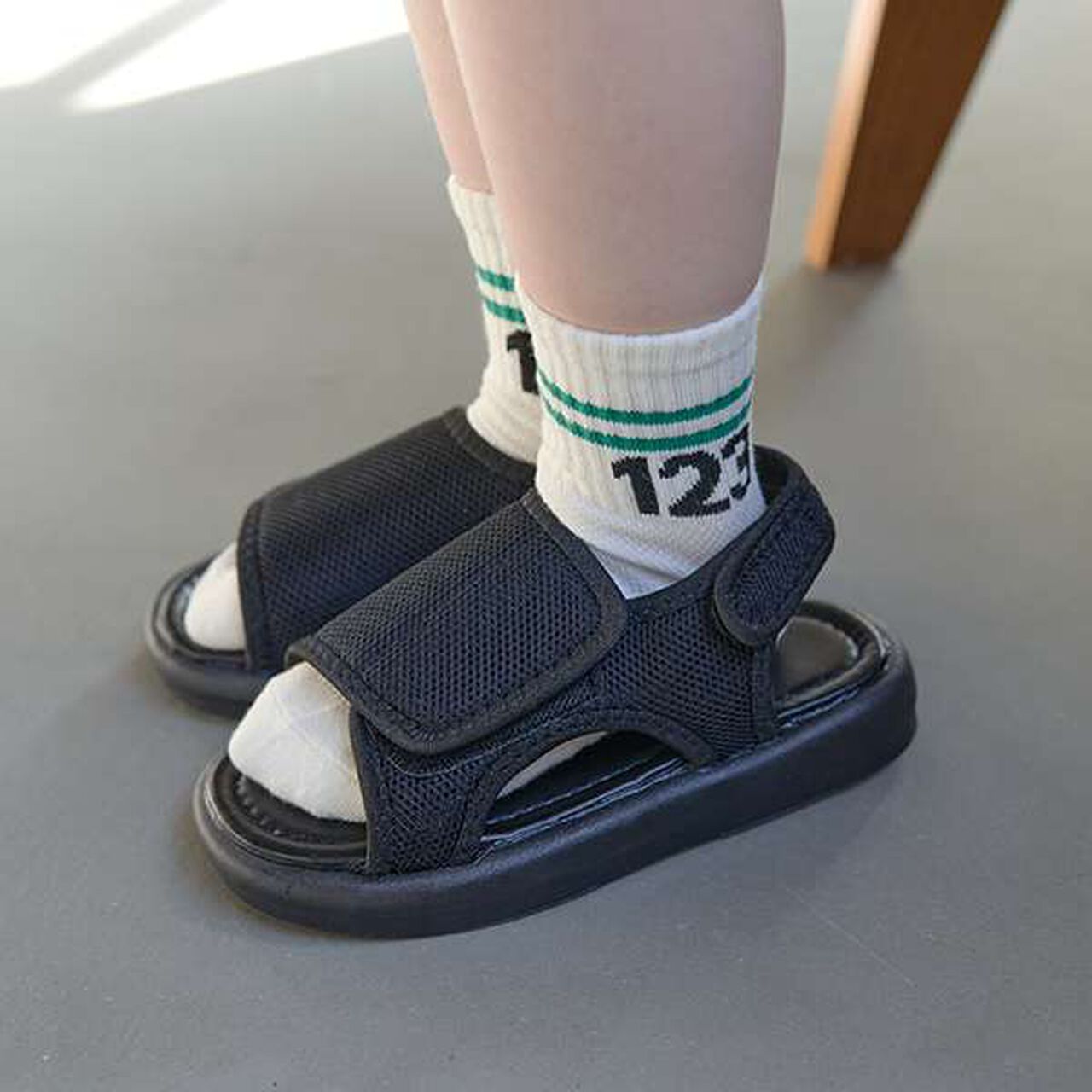 123 Line Crew Socks,Red, large image number 6