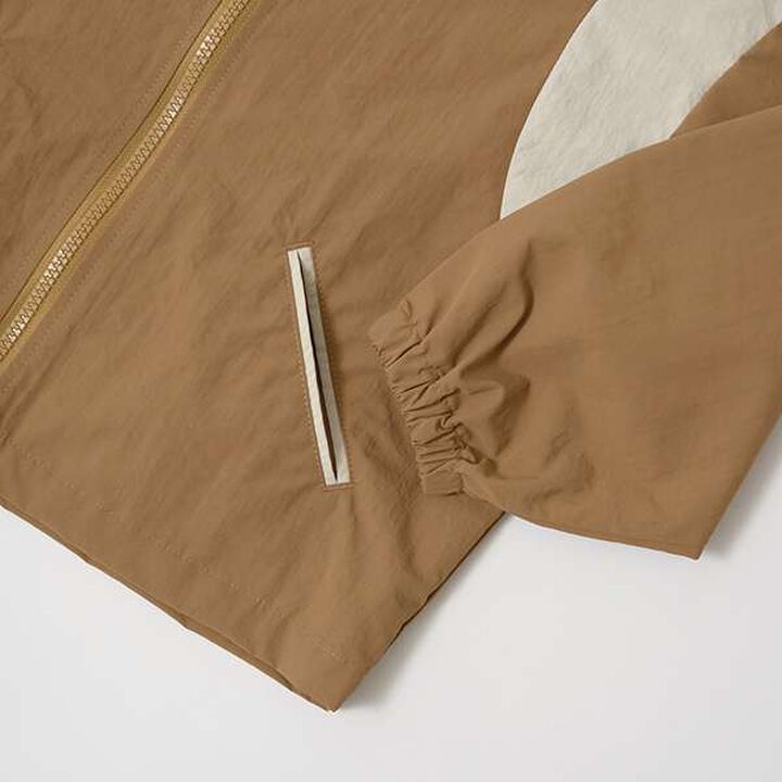 Water-Resistant Color Block Windbreaker,Deep red, medium image number 12