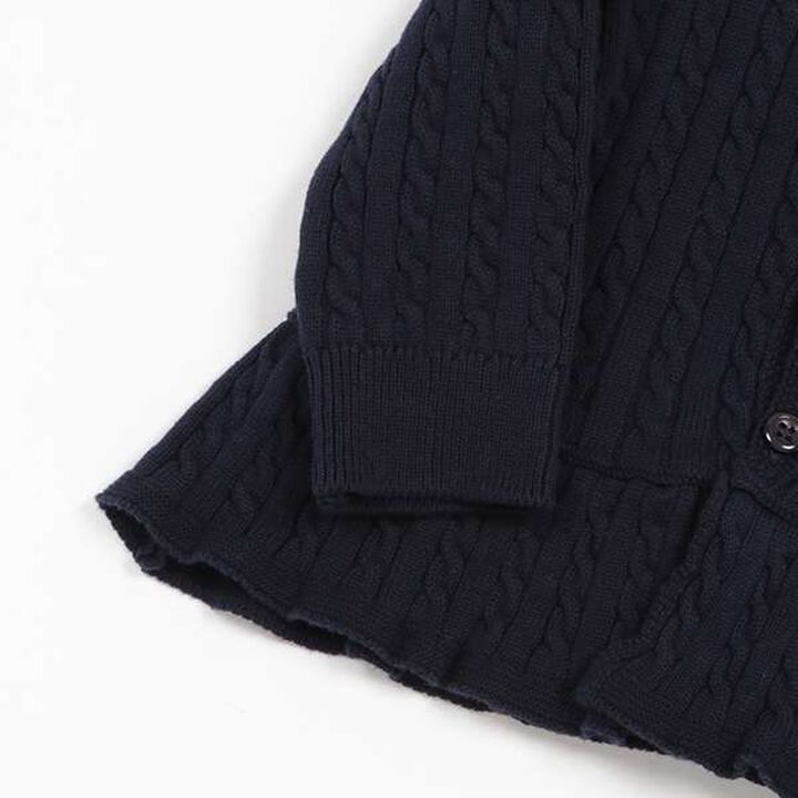 Cable Peplum Cardigan,Ivory, medium image number 6