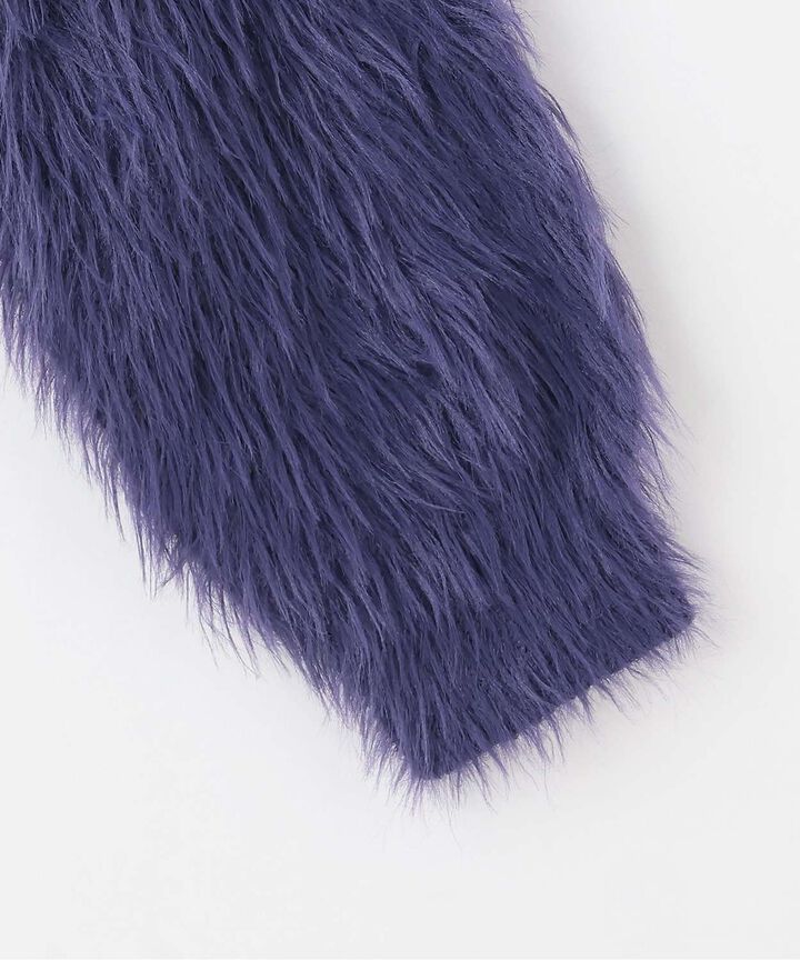 Shaggy Short Cardigan,Purple, medium image number 9