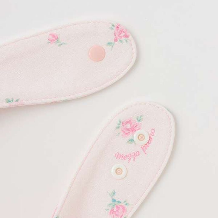 Ribbon & Rose Pattern Bib and Socks Set [Box Included],Light pink, medium image number 2