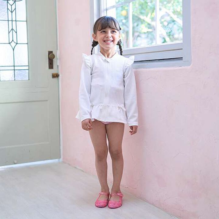 [SWIM] [UV Processing] Hem Frill Zip Rash Guard,Mint, medium image number 25