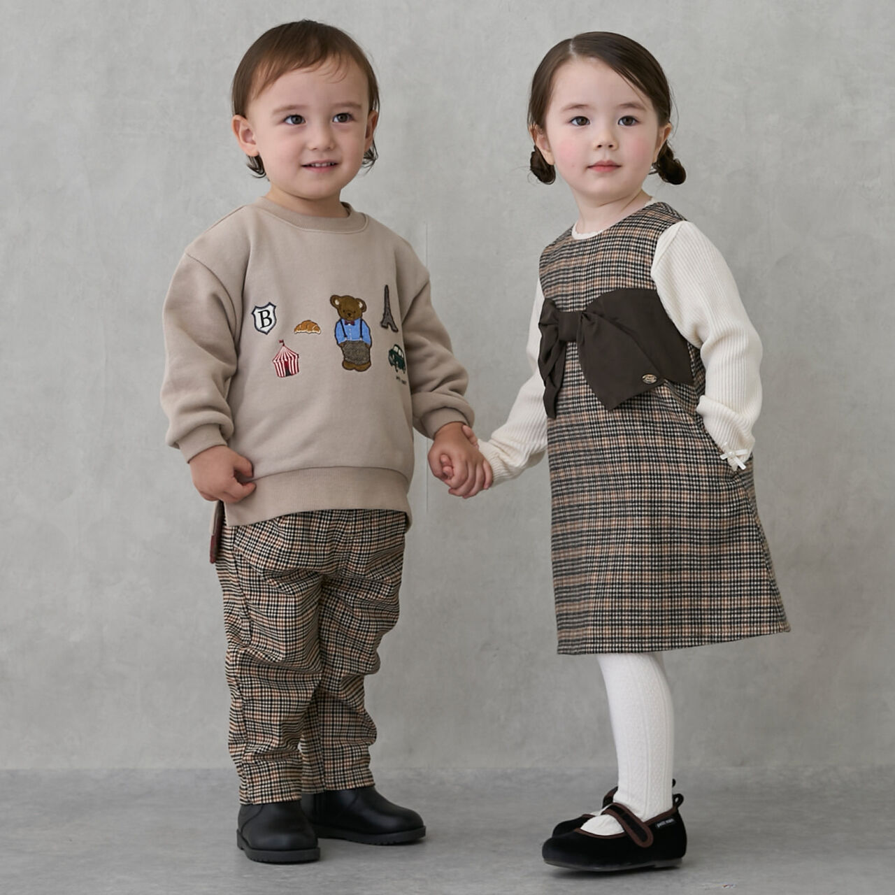 Link Ribbon Jumper Skirt,Gray, large image number 6