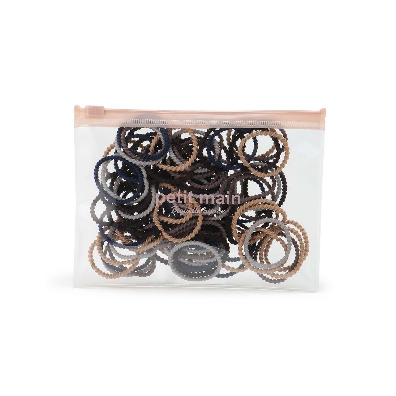 Pouch Hair Tie Set/L,Black, large image number 0