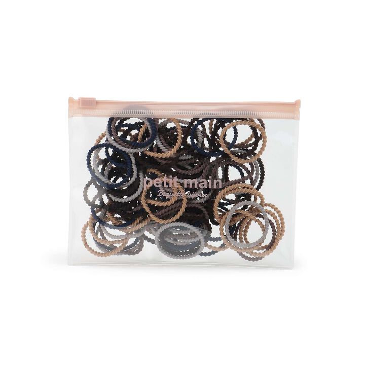 Pouch Hair Tie Set/L,Black, medium image number 0