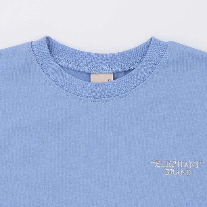 [ELEPHANT/連結款] 寬鬆剪裁Kids短袖T恤,薩克斯藍, medium image number 10
