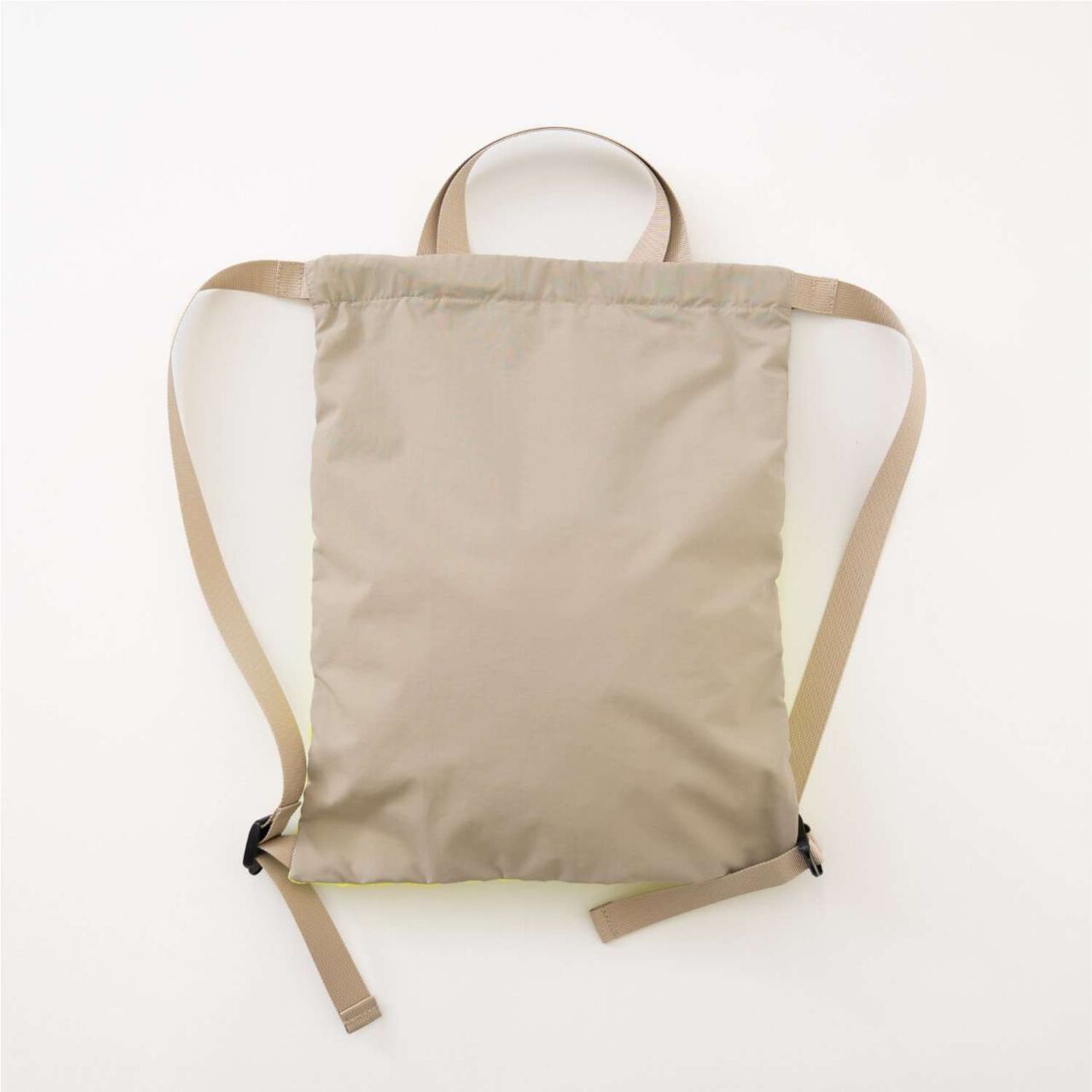 Water-Repellent Bi-Color Knapsack with Handle,Beige, large image number 9