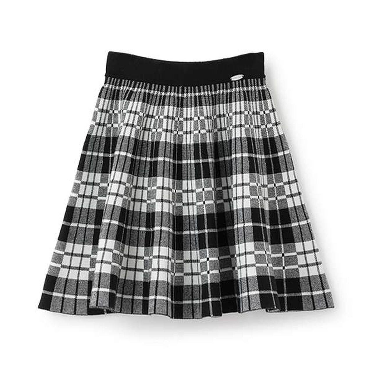 Check Jacquard Knit Skirt,Red, large image number 9