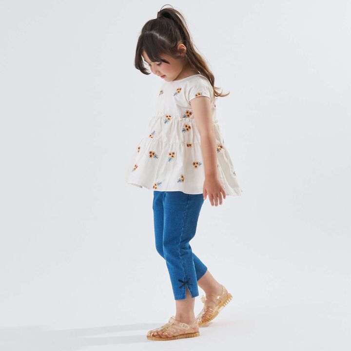 [100% Cotton] Sunflower Embroidered Tunic,Ivory, medium image number 2