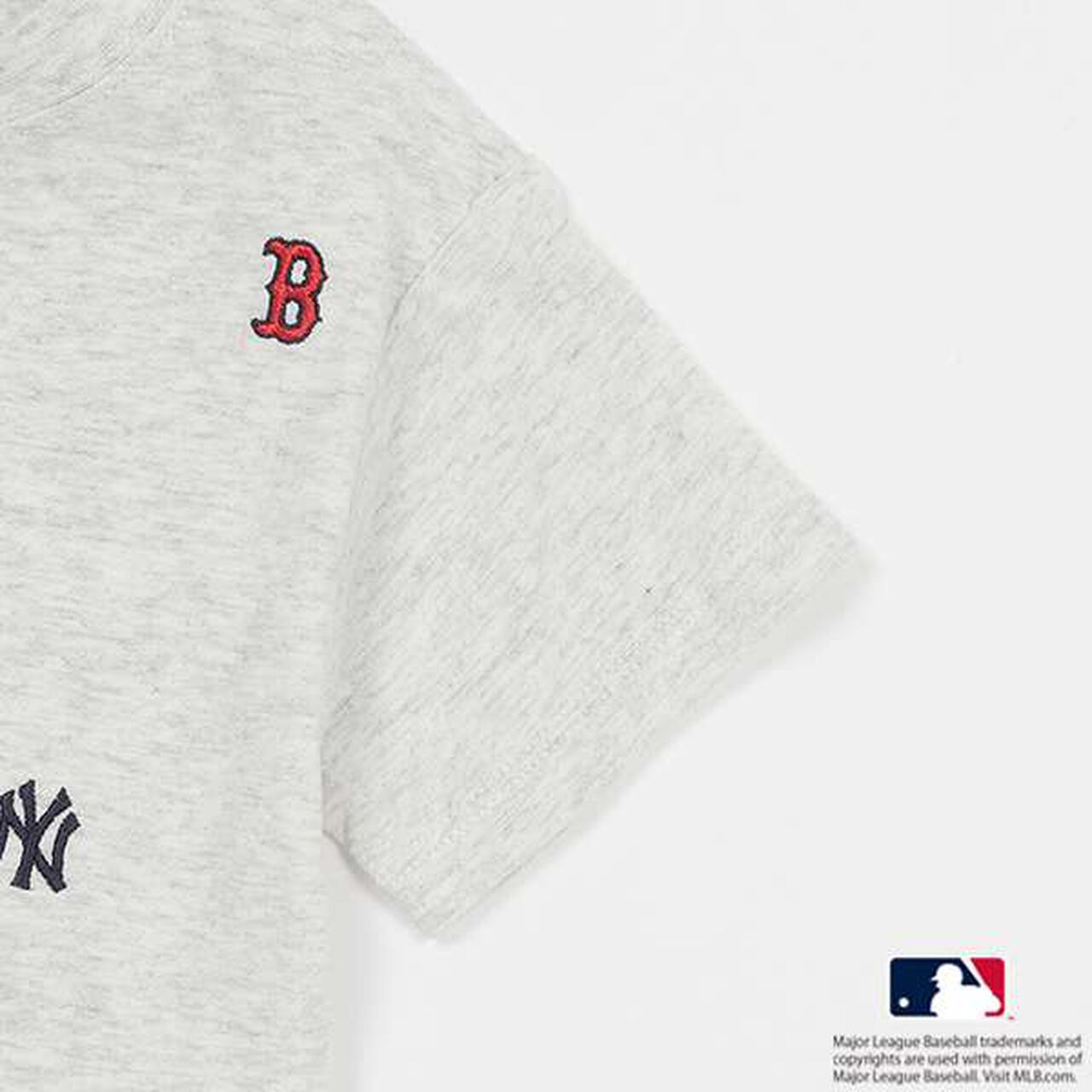 [MLB] Logo Embroidery T-Shirt,Smoke white, large image number 4