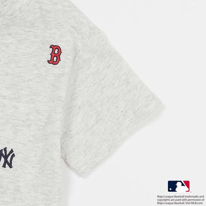 [MLB] Logo Embroidery T-Shirt,Smoke white, medium image number 4