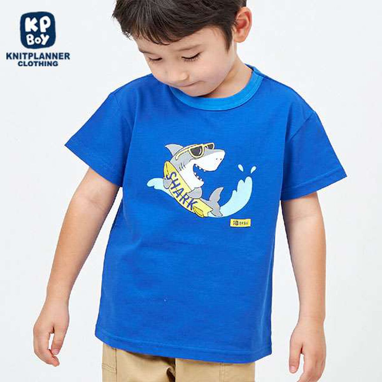 KP Boy Shark Print Short Sleeve T-Shirt,Black, large image number 22