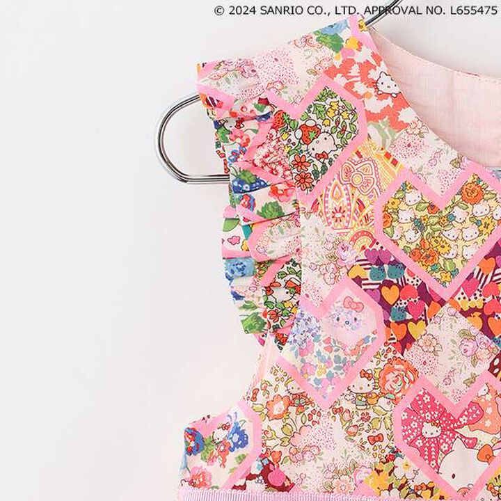 Hello Kitty Patchwork Hearts One-Piece Dress,Blue, medium image number 12