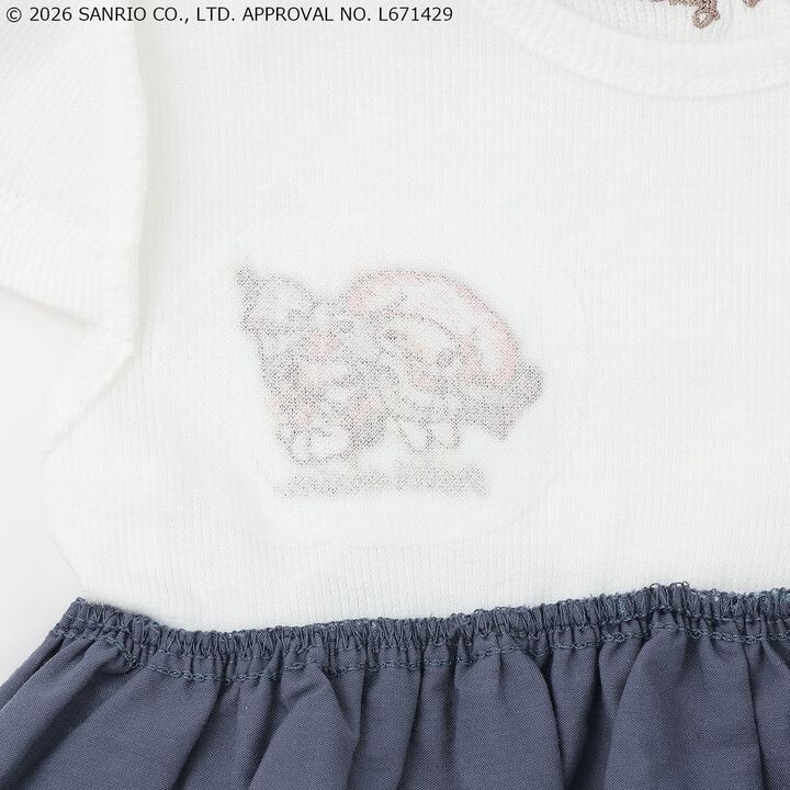 [Sanrio Characters/Cool Sensation] Short-Sleeve Fabric Combo One-Piece Dress,Red, medium image number 7