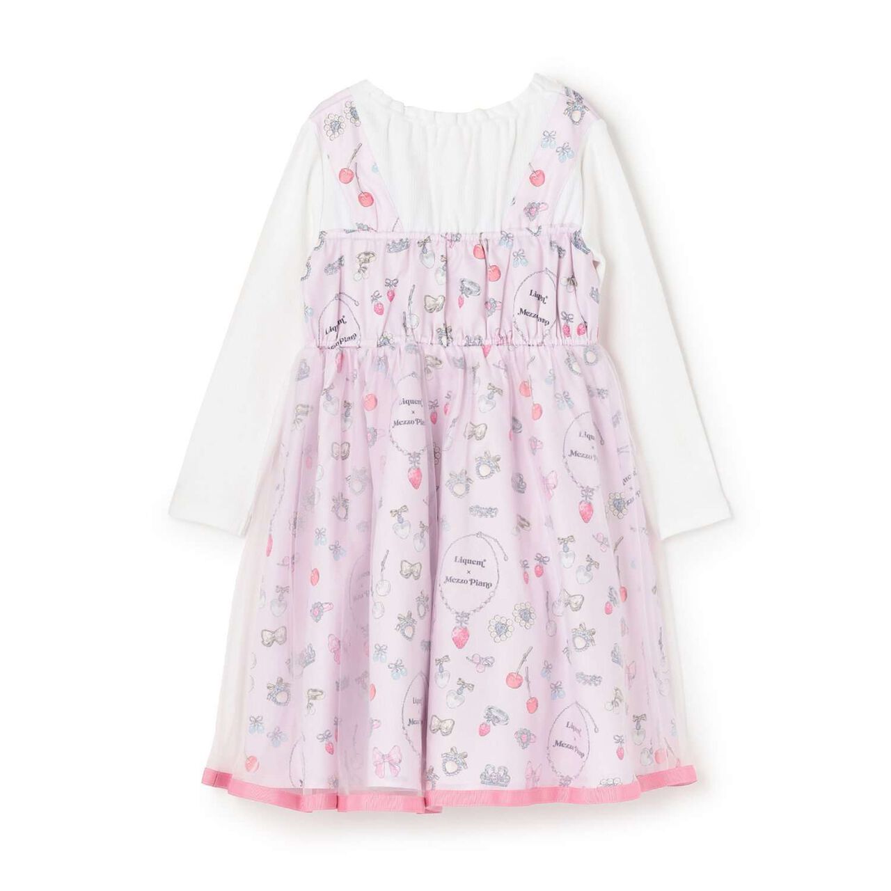 [Liquem] Pattern Docking Dress,Pink, large image number 1