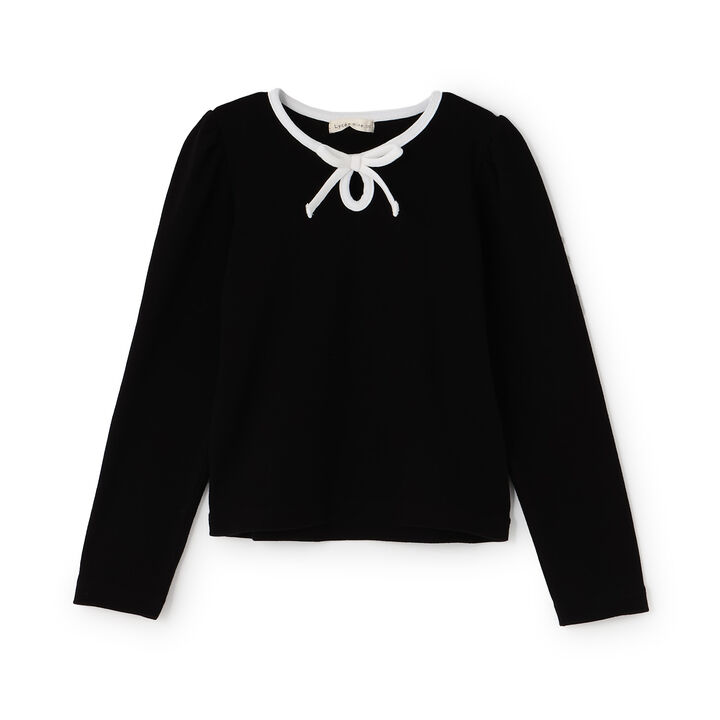 [Mini Length] Bi-Color Ribbon Ribbed Top,Blue gray, medium image number 15