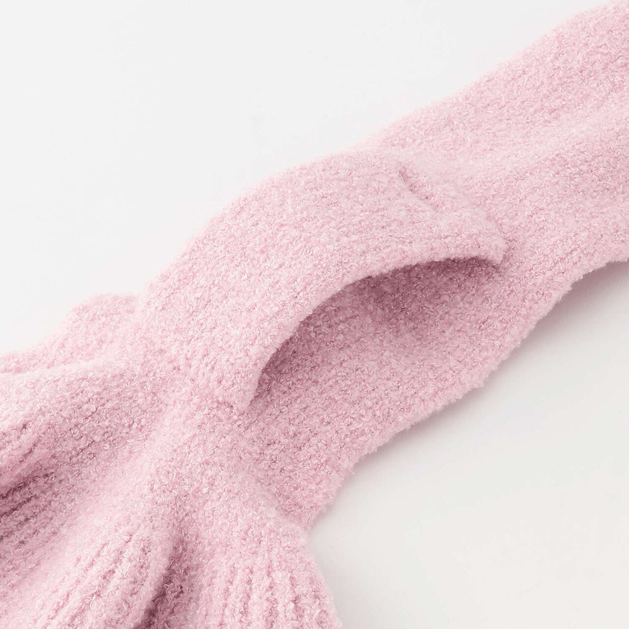 Marshmallow Knit Scarf with Boa Rabbit Mascot,Off white, large image number 3