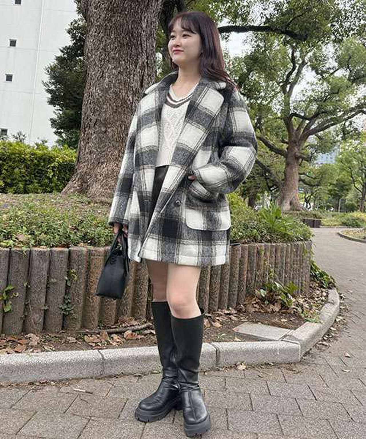 Fake Wool Jacket Coat,Multi color, large image number 8